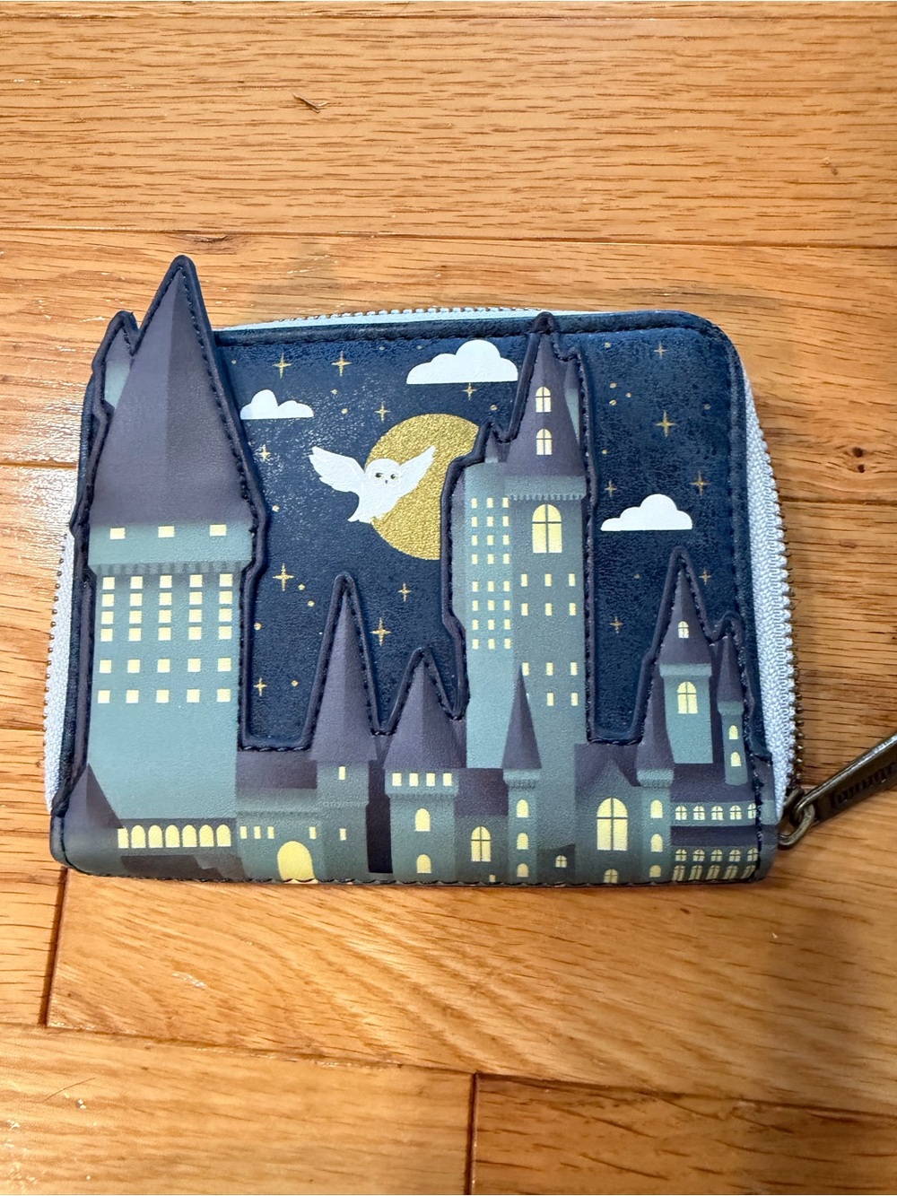 Loungefly Hogwarts Castle Zip Wallet - Navy and Gold